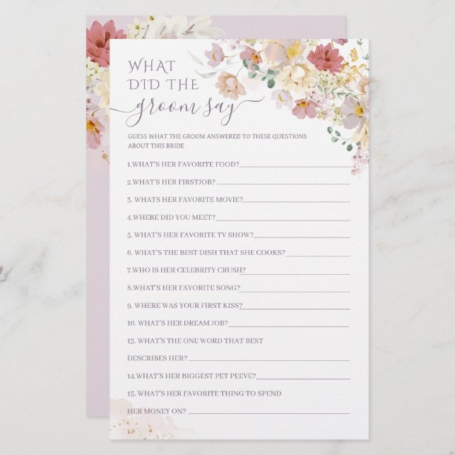 野花パープルブライダル新郎は何と言った (正面/裏面)