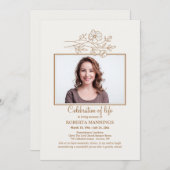 野花フォトお祝いのライフ招待状 招待状 (正面/裏面)