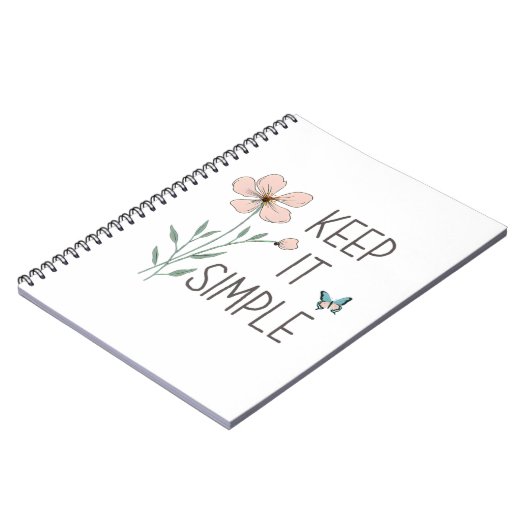 野花フローラ感動的引用文 ノートブック (左側)