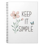 野花フローラ感動的引用文 ノートブック (正面)