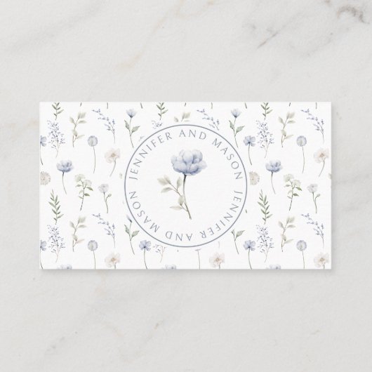 野花フローラ結婚植物性座席表 プレイスカード (裏面)