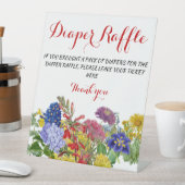 野花フローラ開花おむつラッフルゲームプレイス 台座サイン (インサイチュ)