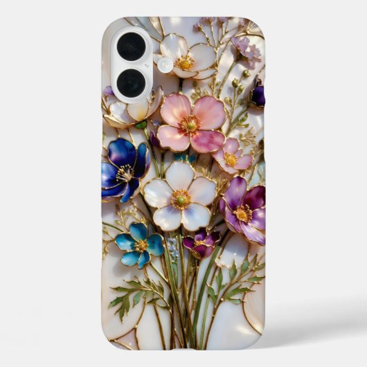 野花ブーケ スマホケース エレガント フラワー Case-Mate iPhoneケース (裏面)