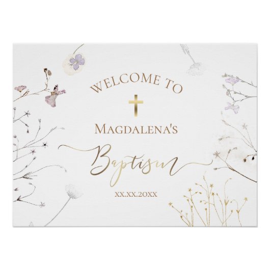 野花ベビーバプテスマ徴候 ポスター (正面)