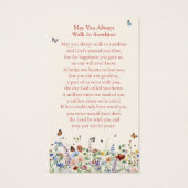 野花モダン追葬祈りの言葉カード (裏面)