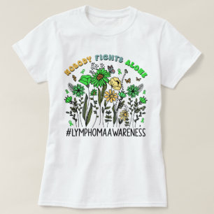 野花リンパ腫だけで戦う人はいない認識度 Tシャツ