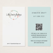 野花リースイヤリングジュエリー表示カード (正面&裏面)