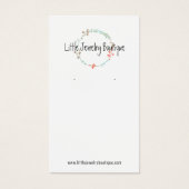 野花リースイヤリングジュエリー表示カード (正面)