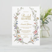 野花ワイルドフラワーズフローラブライダルシャワー 招待状 (スタンド正面)