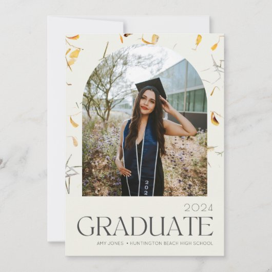 野花写真高校卒業会 案内状 (正面)