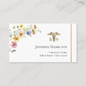 野花医療看護学校卒名札 コーリングカード (正面)