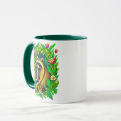 野花園の真ん中のアライグマ マグカップ (正面左)