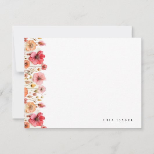 野花房帆文具パーソナライズされたノートカード ノートカード (正面)