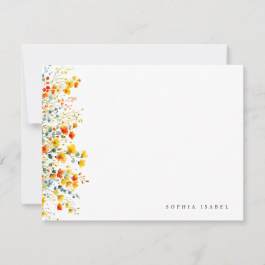 野花房帆文具パーソナライズされたノートカード ノートカード (正面)