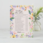 野花春の結婚式シューズゲームカード 招待状 (スタンド正面)