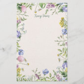 野花枠文具パーソナライズされた具 便箋 (正面)