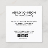 野花柄カラフル野花フローラ スクエア名刺 (裏面)