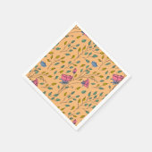 野花柄カラフル野花フローラ スタンダードカクテルナプキン (角)