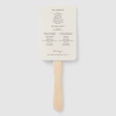 野花素朴リース庭園の結婚式プログラム ハンドファン (裏面)