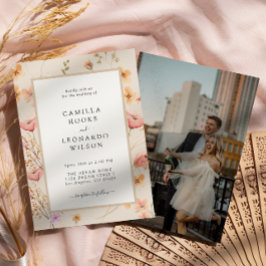 野花素朴野花結婚の写真 招待状