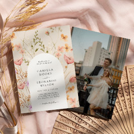 野花素朴野花結婚の写真 招待状