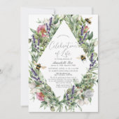 野花緑のハチ葬祭記念碑 招待状 (正面)