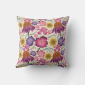 野花花パーソナライズされた柄 クッション (裏面)