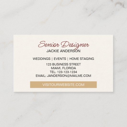 野花茎緑琥珀の水色 名刺 (裏面)