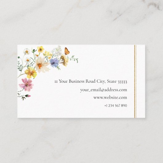 野花薬学院卒業名カード コーリングカード (裏面)