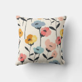 野花装飾用クッション、フローラ装飾枕 クッション (裏面)