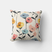 野花装飾用クッション、フローラ装飾枕 クッション (正面)