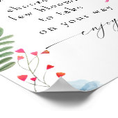 野花開花又は花バー標識 ポスター (角)