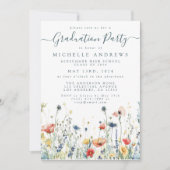 野花鮮やか卒業 招待状 (正面)