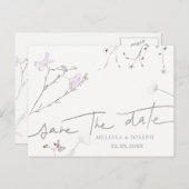 野花 |セーブ・ザ・デート案内はがき 案内ポストカード (正面/裏面)