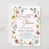 野花 – ワイルドフラワーフローラブライダルシャワー 招待状 (正面)
