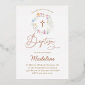野花 | 洗礼少女 箔招待状 (正面)
