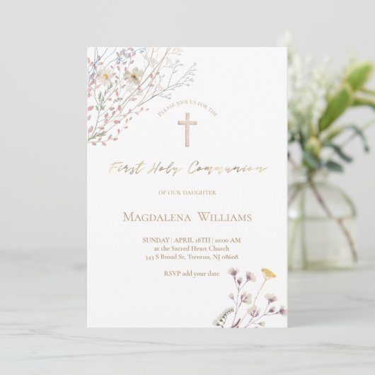 野花 |第一聖餐式招待状 招待状 (スタンド正面)