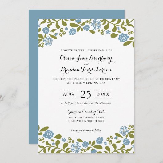 野花 | 結婚s 招待状 (正面/裏面)