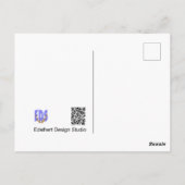 野花:赤ポピーDIYポストカード ポストカード (裏面)