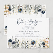 野花 | Ohベビーベビーシャワー 招待状 (正面/裏面)