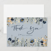 野花 | Oh Boy |男の子の赤ちゃんシャワー サンキューカード (正面/裏面)