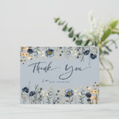 野花 | Oh Boy |男の子の赤ちゃんシャワー サンキューカード (スタンド正面)