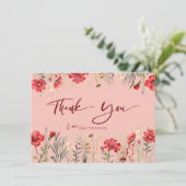 野花Red Wildflowers サンキューカード (スタンド正面)