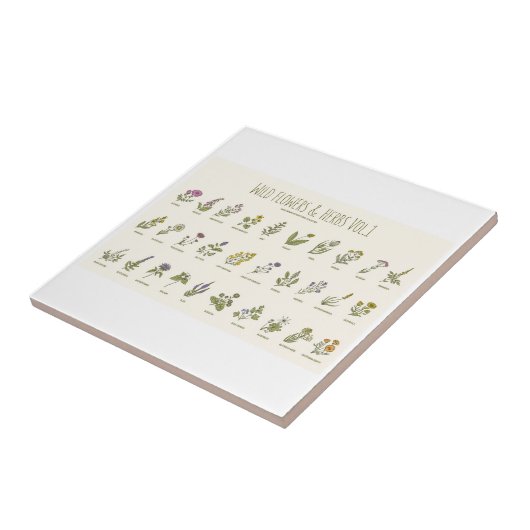 野草とハーブ タイル (側面)