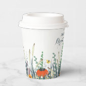 野草と蝶のブライダルシャワー   紙コップ (右)