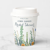 野草と蝶のブライダルシャワー   紙コップ (正面)