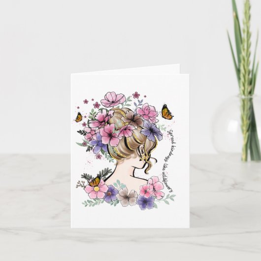 野草のような優しさを広げる引用文 カード (正面)