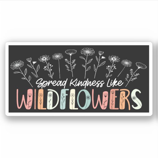 野草のように優しさを広げ感動的る シール (正面)