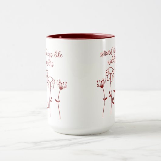 野草のように優しさを広める マグカップ (中央)