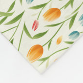 野草のように生け茂る フリースブランケット (角)